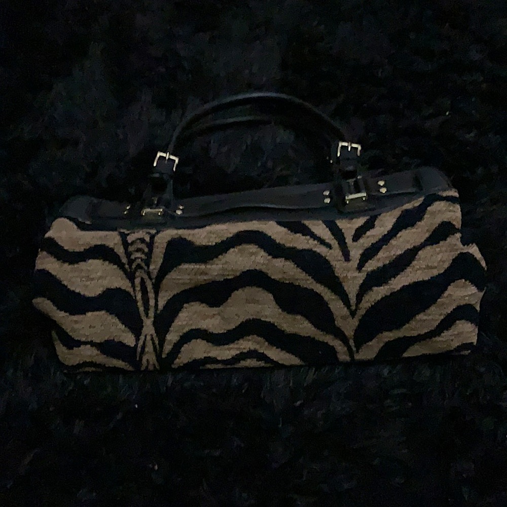 Antonio Melani zebra print and leather purse